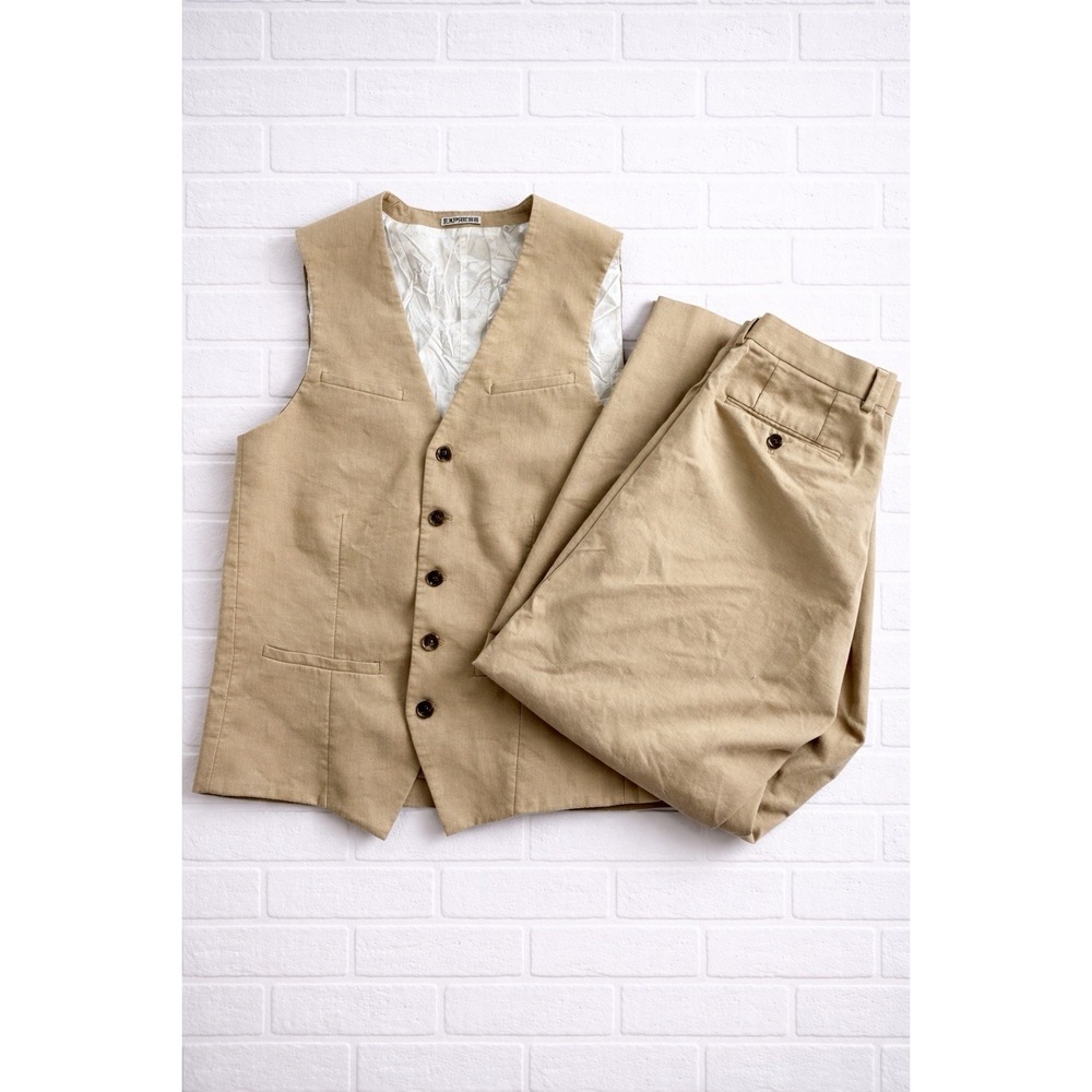 Mens Express suit pants & vest Size XS